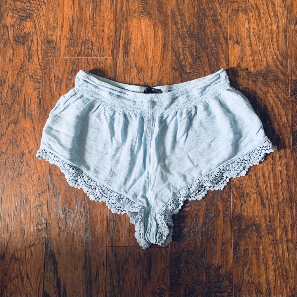 Forever21 blue embroidered shorts